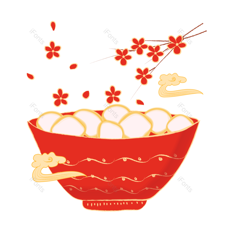 素材图片,元宵元素,元宵节PNG,梅花免抠素材